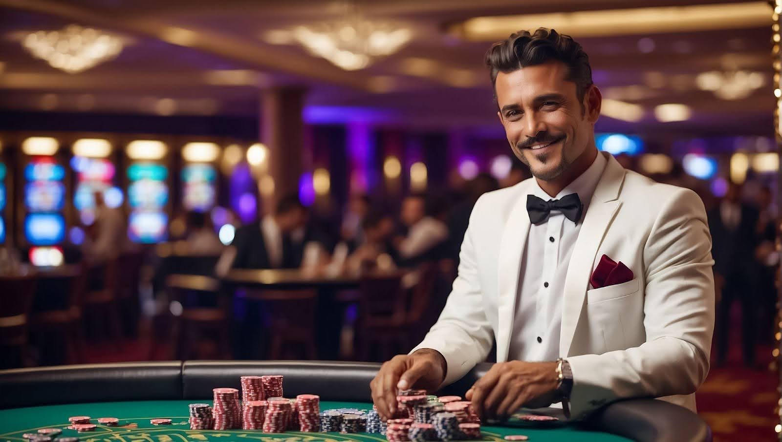 dmjili live casino lobby showing baccarat and roulette tables on a mobile screen